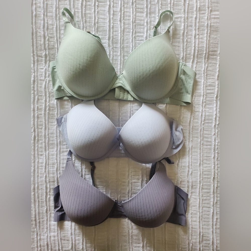 Danskin 38C Grey/Mint Set of 3 Bras